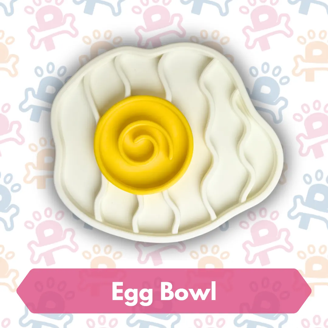 Egg Slow Feeder Bowl for Cats and Dogs | Pet Feeding Bowl | Slow Feeder Enrichment