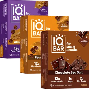 IQBAR Chocolate Lovers Bundle - 36 Bars of Chocolate, Almond Butter and Peanut Butter