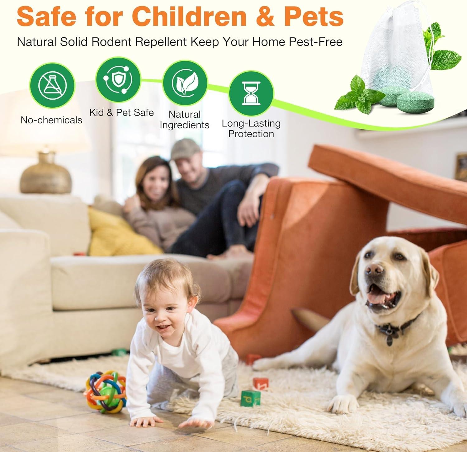 36-Pack Peppermint Oil Repellent Fast-Acting All-In-One Formula Deters Rats Mice Ants Eco-Friendly Cost-Effective Long-Lasting Strong Scent User-Friendly Safe