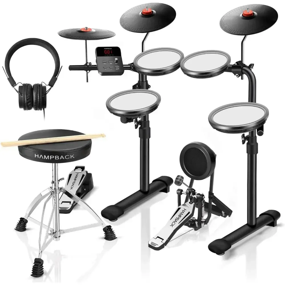 MK-0 PRO Electric Drum Set – 7-Piece Mesh & Rubber Electronic Kit