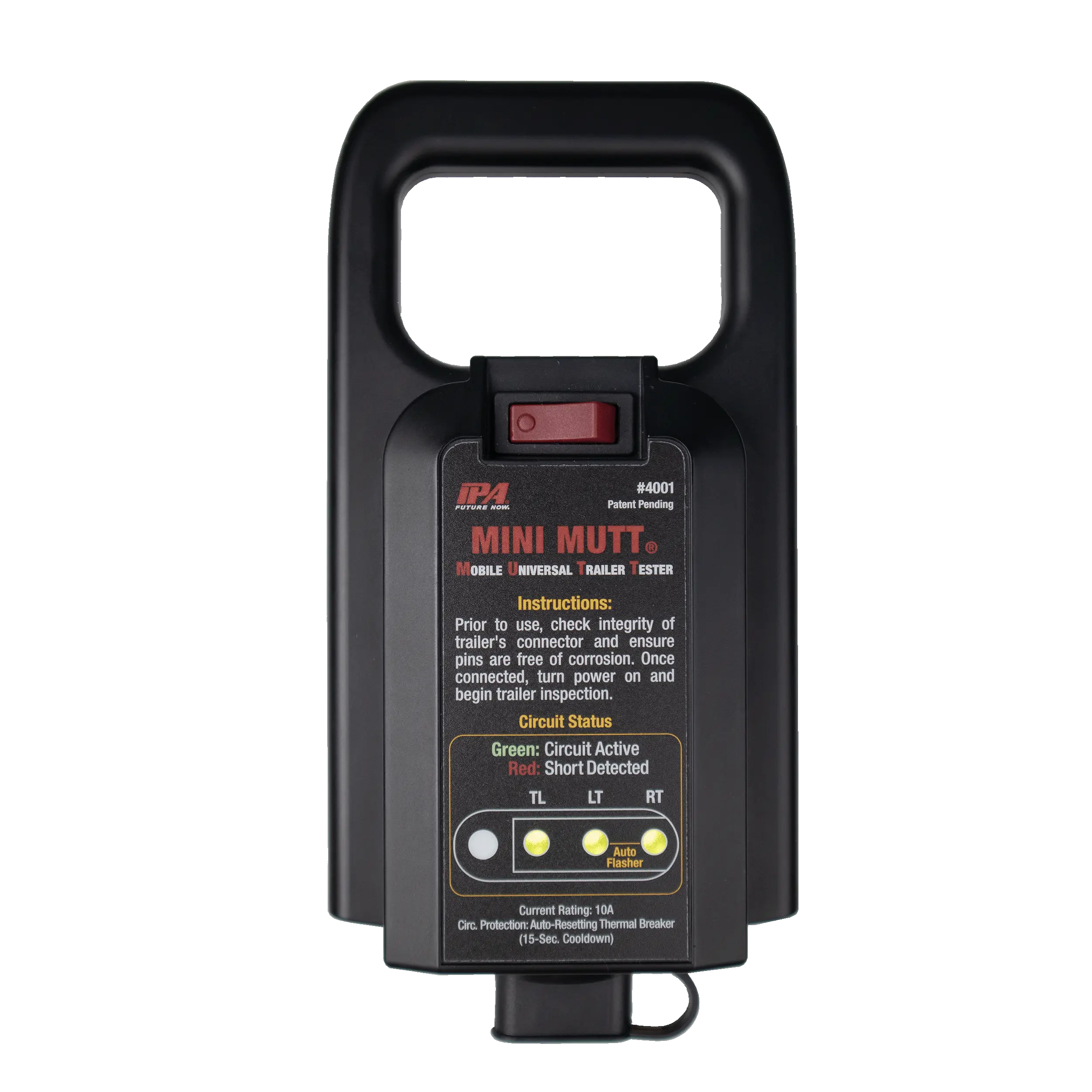 MINI MUTT 4-Pin Trailer Tester: Power and Test Boat Utility & Small Cargo Trailers Without a Truck - Plug-and-Play with 20V DeWalt Compatible Batteries