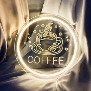 Coffee cup pattern neon sign, perfect for kitchens, bedrooms, men's private spaces, dining rooms, cafes, coffee shops, bars and more. This dimmable wall decorative light is ideal for homes, bars, clubs, shops and hotels.