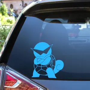 Squirtle vinyl decal Peeker Sticker | Vinyl waterproof sticker | Gift for Game lovers