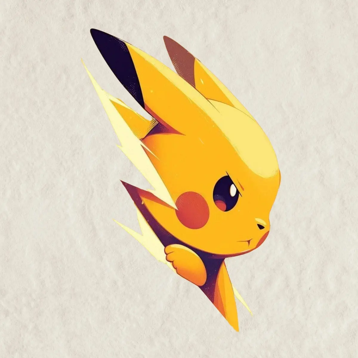 Pikachu Sticker, Funny Gift Waterproof Glossy Sticker, Decal for Laptop, Water Bottle, Car, Gamer Gift