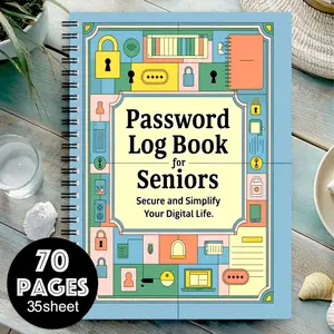 Password Log Book for Seniors, Spiral Password Notebook, Password Keeper Notebook, Suitable for Students To Learn Adult Work, Back To School Supplies, Office Stationery Supplies