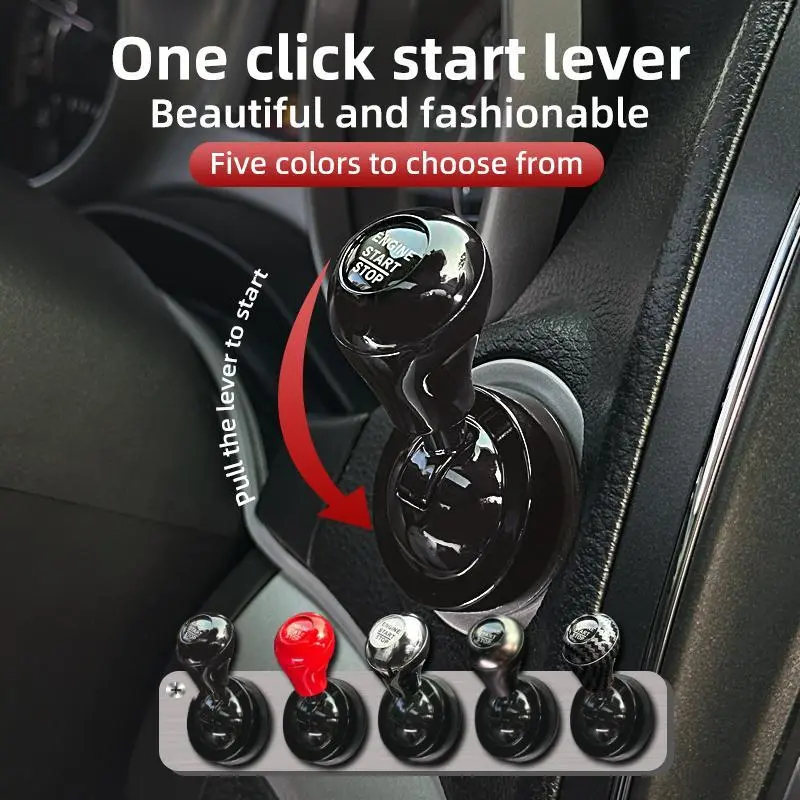 Car Push Start Button Cover - Metal Engine Start Stop Button Protector with Anti-Scratch Design, Universal Fit for Most Vehicles Car Interior Decor Car Accessories, Car Interior Kit