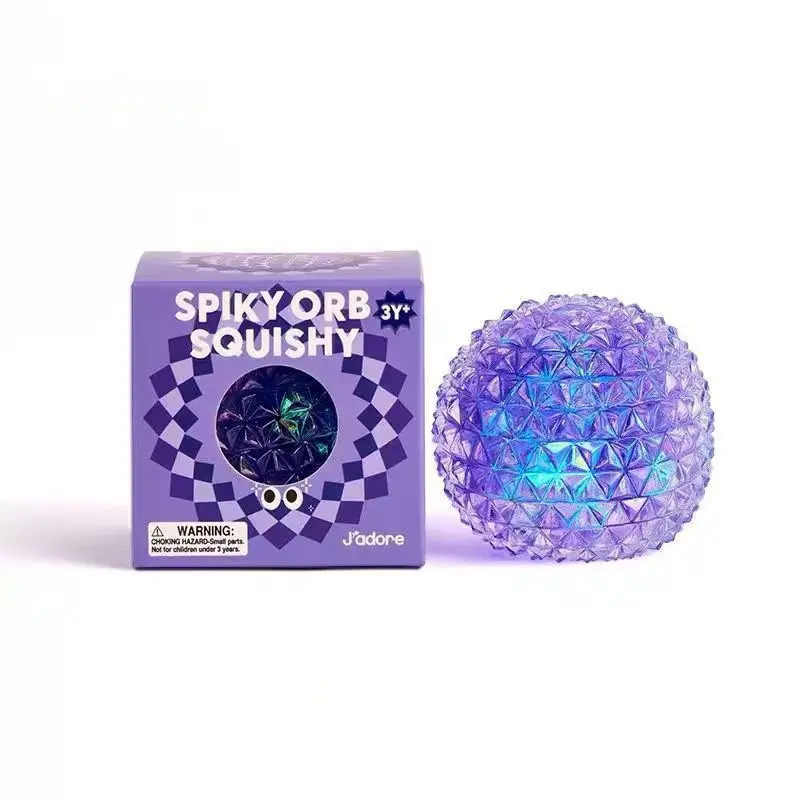Ice Cube Diamond Shaped Squishy Stress Relief Ball, Transparent Soft Crystal Squeeze Fidget Toy, Portable Decompression Squeeze Doll for Office & Kids Party Gifts