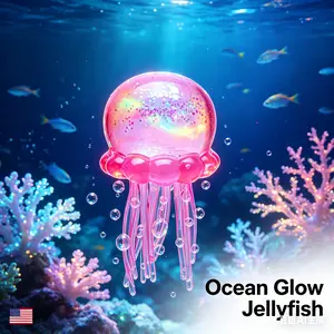 Jellyfish Design Squeeze Stress Ball, Fidget Stress Ball, Ice Squeeze Cube-Drop Malt Sugar Balls: Sensory Toys for Anxiety and Stress