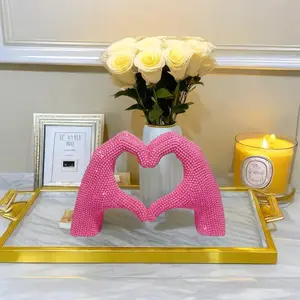 Heart-Shaped Handmade Resin Craftsmanship Decorative Item, Creative Charming Luxury Home & Office Decoration, Perfect Gift for Valentine's Day, Mother's Day, Birthday