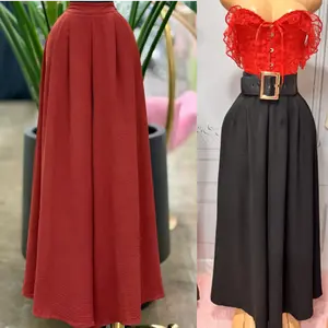 WIDE LEG PALAZZO PANTS- STRETCHU