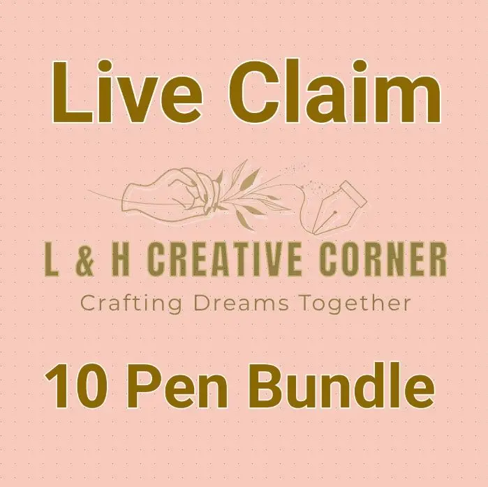 L & H Creative Corner Live Claim Bundle- 10 Glam Character Pens Custom Designed Unique Characters Personalized Writing Tools + 2 Complimentary Pens and 2 Pen Stands