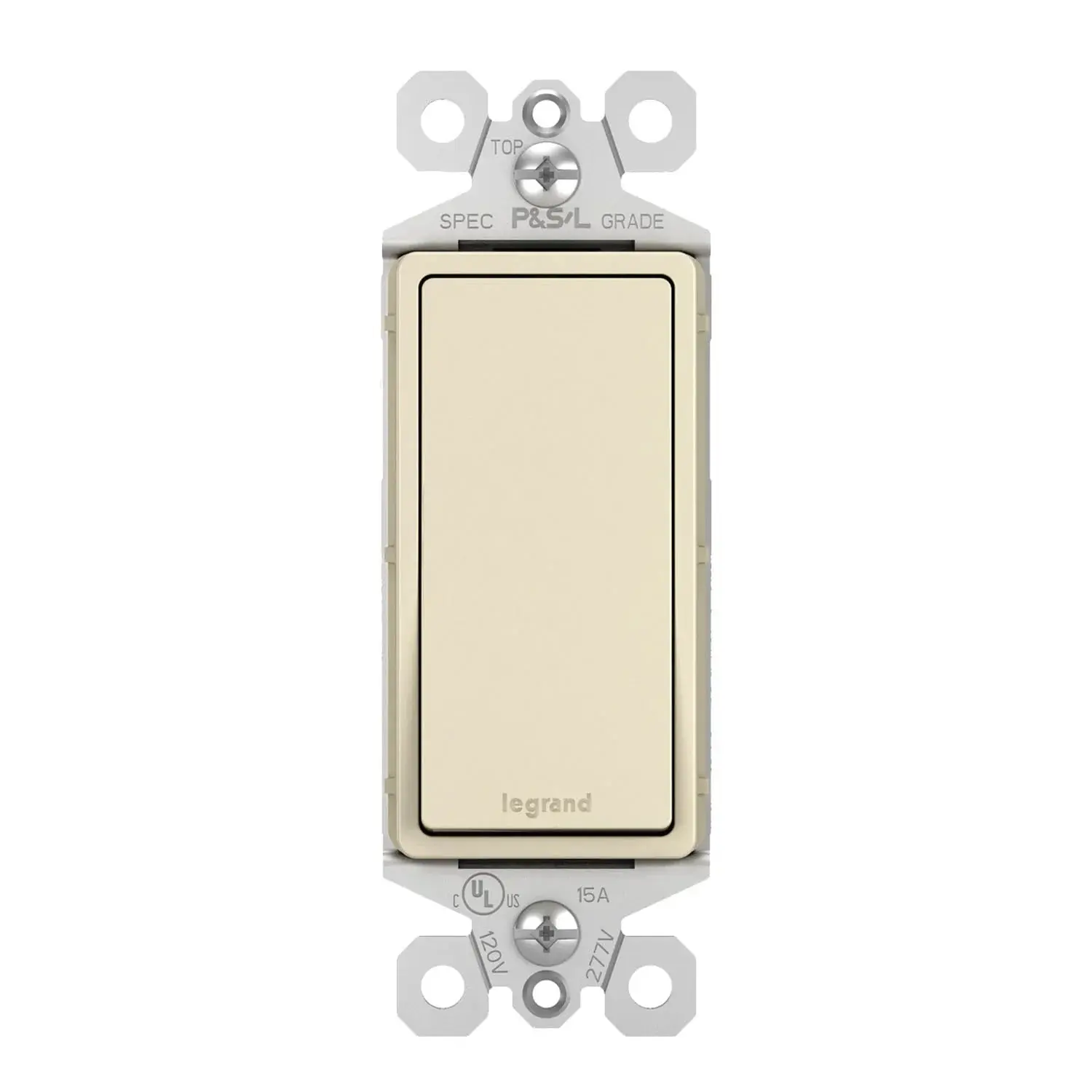 Legrand TM870LA radiant Light Switch, 15A, Single-Pole, Light Almond