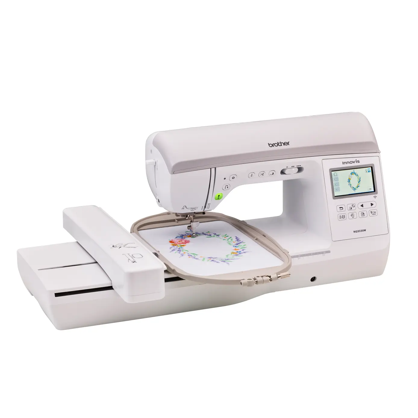Brother Innov-is NQ3550W Combination Sewing & Embroidery Machine for Quilts, 29.5 lbs, 5"x7" & 6"x10" Hoop Sizes, 850 Stitches/Min, Advanced Needle Threading & Trimming, Artspira Integration, Additional Accessory Pouch