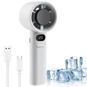 LMMAKE Handheld Portable Fan 120 Infinite Speeds USB Rechargeable with Digital Display Precision Airflow Control for Travel Office Desks Camping & Home Use Multiple Colors