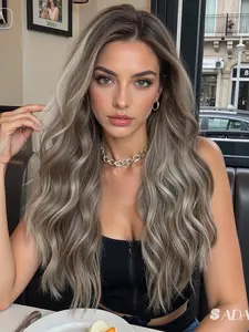 Topshe Hand-Woven Lace 13x6 Long Curly Hair Wig, Natural Fashion Realistic High-Quality Hairstyle Replacement, Comfortable Design for Daily Use, Natural Looking Wig, Glueless Curly Wig, Glueless Synthetic Wig