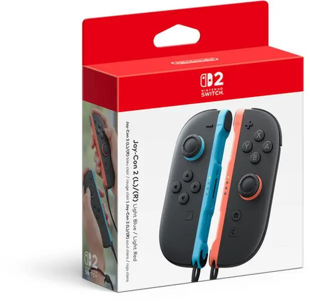 Switch 2 Accessory:  Controller - Nintendo JOY - CON 2:  (L)/(R) Light Blue/Light Red  [GAMES ACCESSORIES] Light Blue, Red, Controller