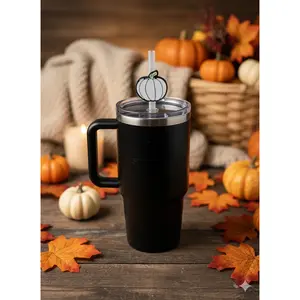 Straw Topper Pumpkin