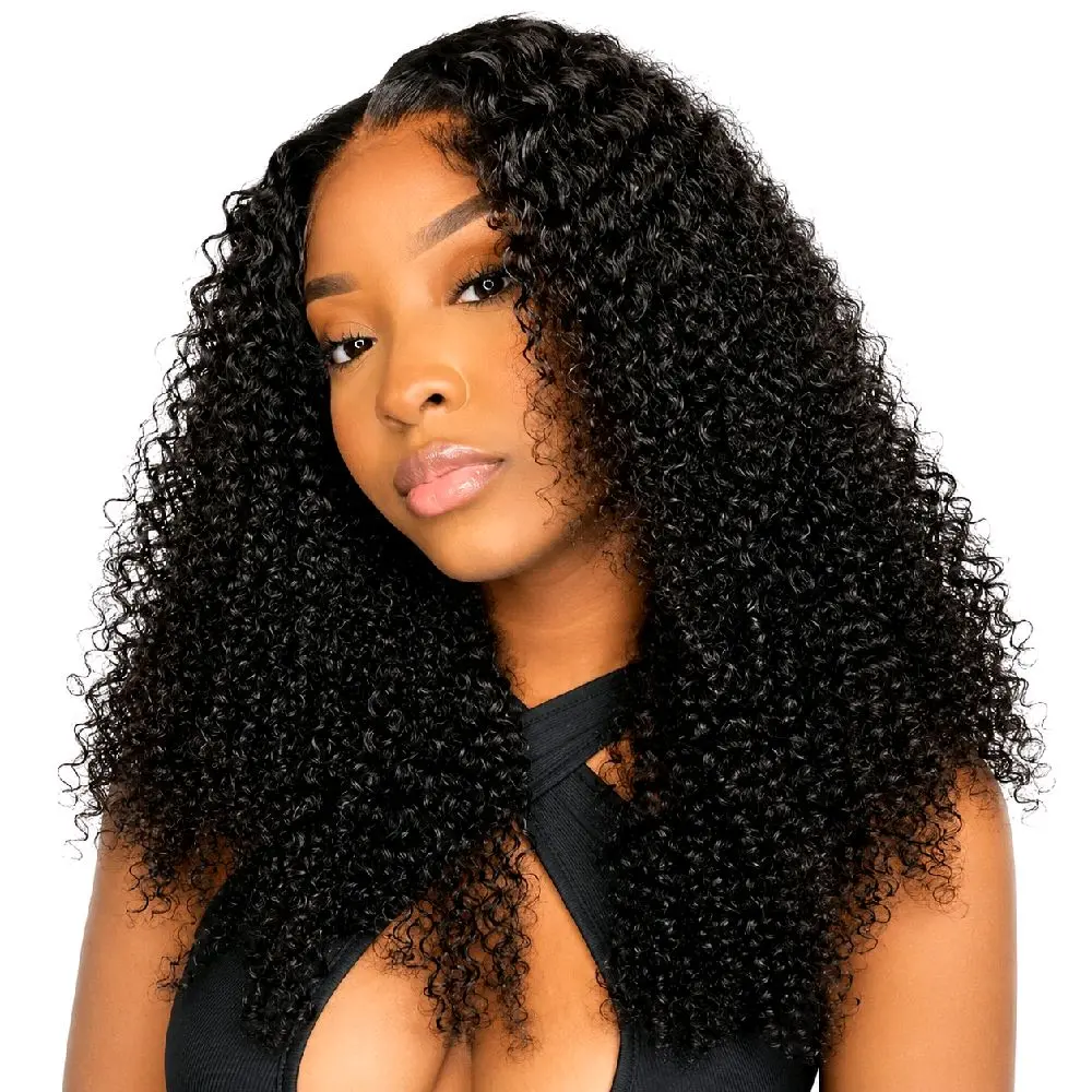 Deep Wave 13x4 HD Lace Frontal Human Hair Wig 180% |  Density Water Curly Transparent Full Lace Front Wigs For Women