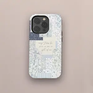 Christian Coquette Phone Case, Patchwork Cute Jesus God Bible Verse Cover, Religious Gift, Gift for Friends,Case Suitable for IP 11 12 13 14 15 16 17Pro, Plus, Promax,Tough Case