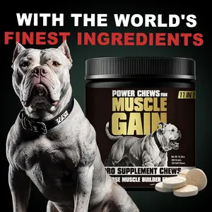 Nutritional supplements for dogs to boost immunity, promote growth, maintain digestive health, and support muscle development.