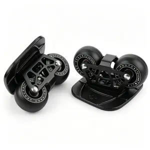 Portable Roller Road Drift Skates Plate FreeSkates Split Skateboard Aluminum Alloy Non-Slip Deck with PU Wheels High-End Bearings flight