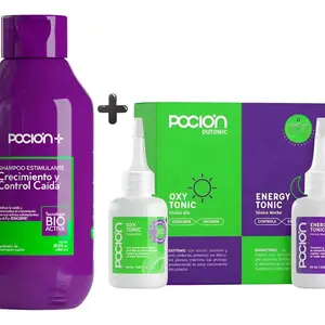 Dúo Crecimiento La Poción, Shampoo 300 ml + Dutonic 120 ml Para crecimiento capilar y disminución de caída del cabello.