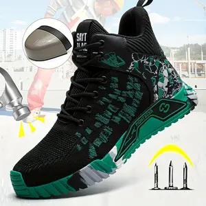 Shoes for Gentlemen [All-Season Steel Toe Safety Footwear] Durable Outdoor, Men's Steel Toe Safety Footwear - Breathable, Anti-Puncture Kevlar Midsole, Non-Slip Rubber Sole for All Seasons