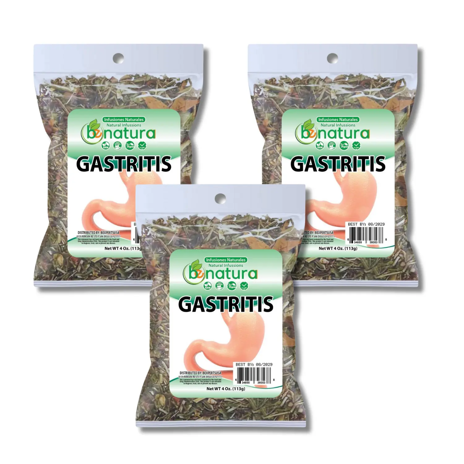 VIRAL 3 Pack Special Bundle Gastritis Natural Infusion Tea Bag 100% Natural Gluten Free Beverage for Heartburn, Dyspepsia, and Constipation Herbal