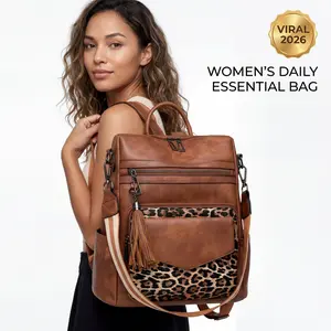 【QUAWUJIE】Large Capacity Backpack Purse Fashion Tassel Travel Essentials Waterproof Bag for Women Ladies