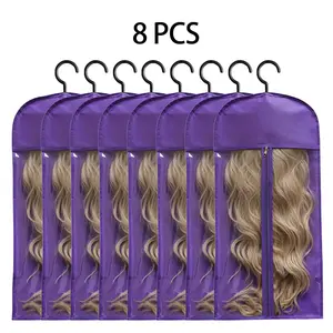 6/8PCS Best Wig Storage Bag with Hanger – Keep Your Wigs Clean & Dustproof Organizer