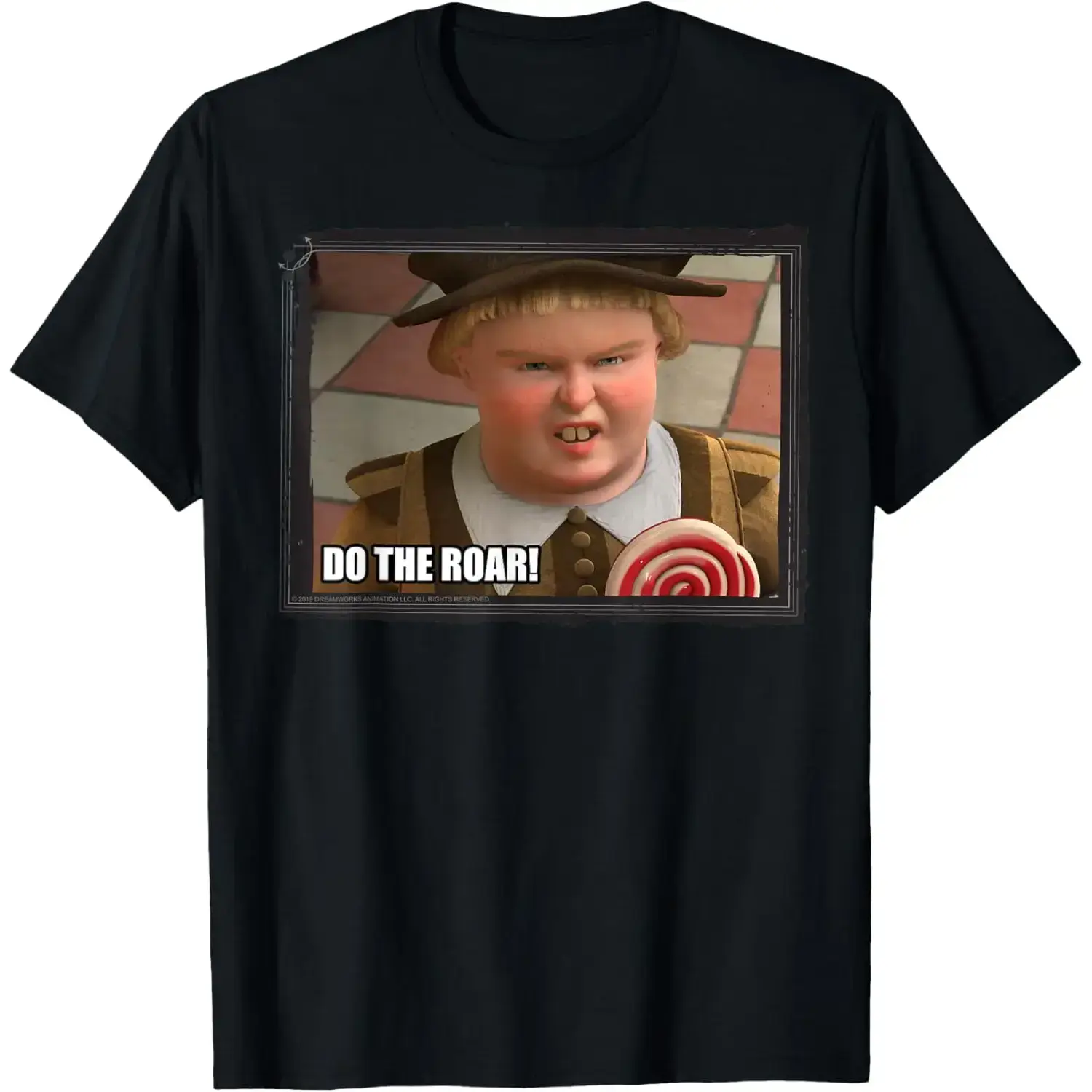 100%25 Cotton Shrek Do The Roar Meme Framed Poster T-Shirt