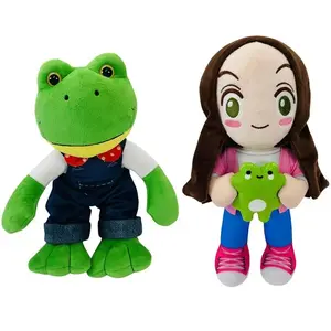 New Magic Expression Plush Doll Cartoon Girl 24cm Stuffed Animal Doll Soft Long Leg Frog Gift*/-