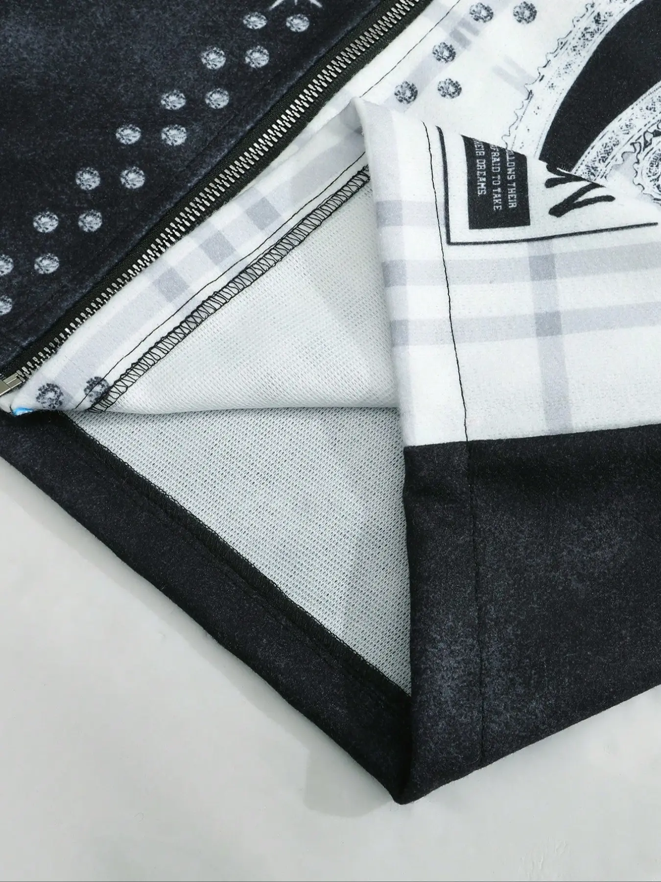 Opium Aesthetic Black & White Contrast Jacket | Cyber Y2K Star 