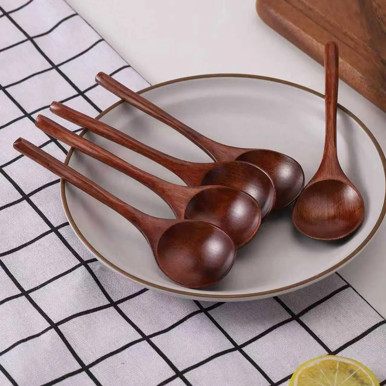 Set of 1/3/5 Small Wooden Spoons, Smooth Polished Finish, Multi-Purpose Kitchen Dining Utensils, Heat Resistant Durable Kitchenware, Household Kitchen Cooking Accessories