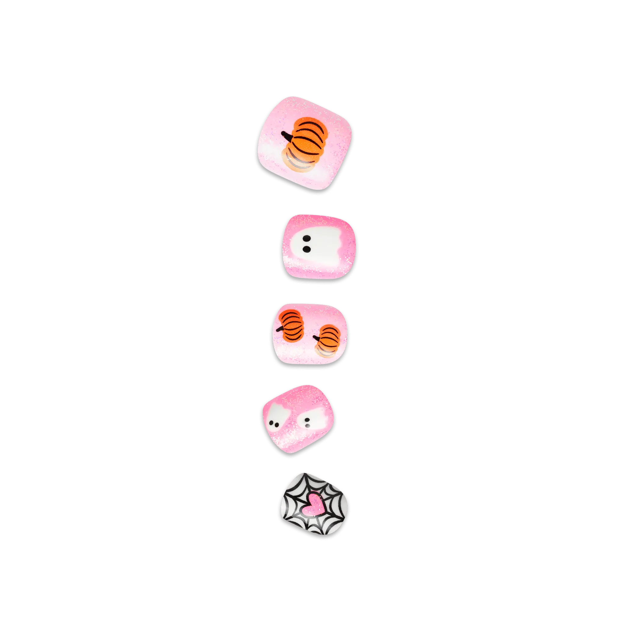 Impress Kids Halloween No Glue Fake Press On Nails - Night Sparkles | Design, Pink, Kids, Squoval, Glow In The Dark, Manicure