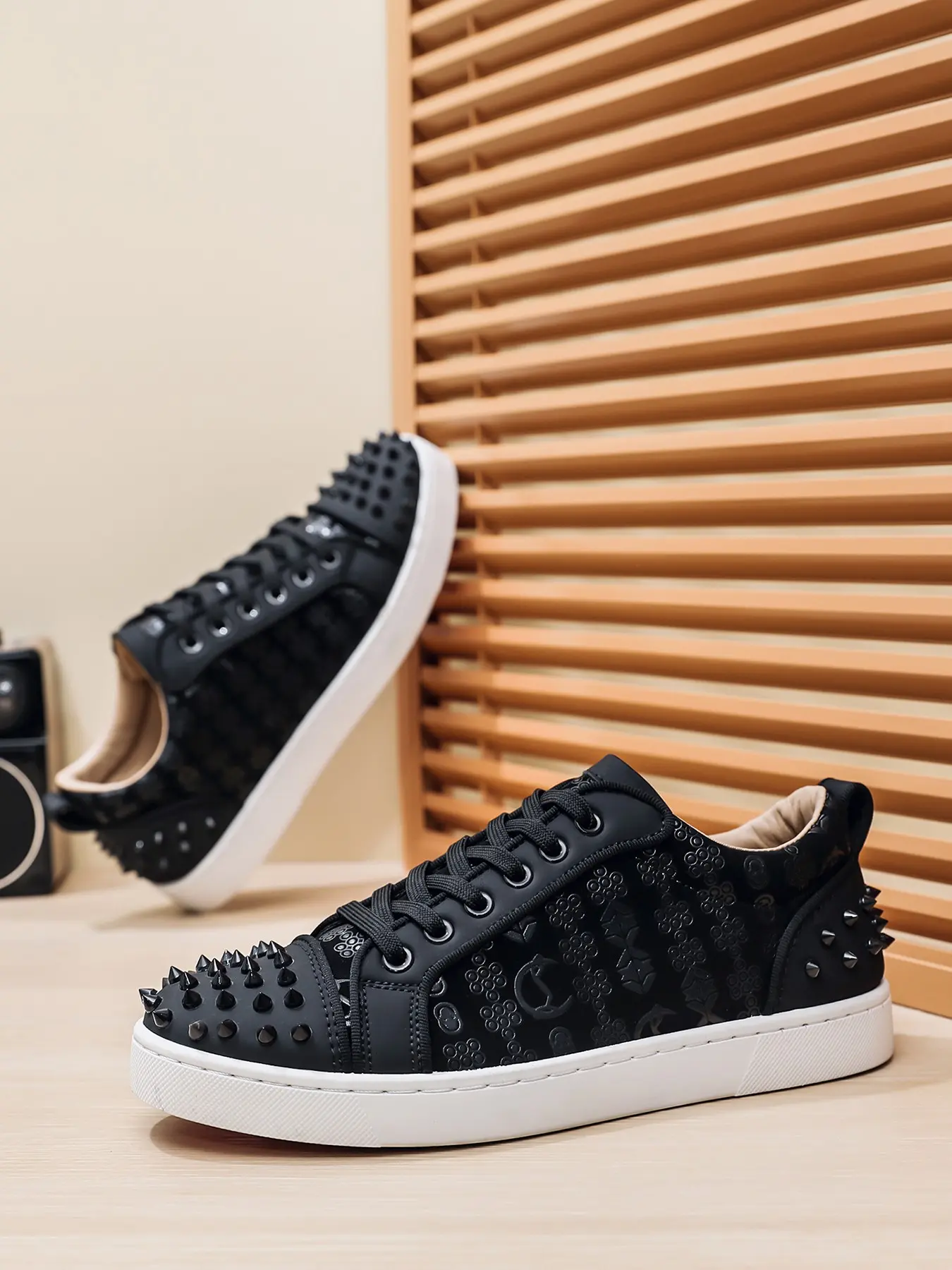 Men's Comfortable Punk Style Rivet Decorated Flat Shoes, Multiple Styles, Casual Daily Wear, Trendy Design, All Seasons, Athletic Walking Shoes, Sneaker, Casual Sneakers, Casual Trainers, Casual Trainer Footwear