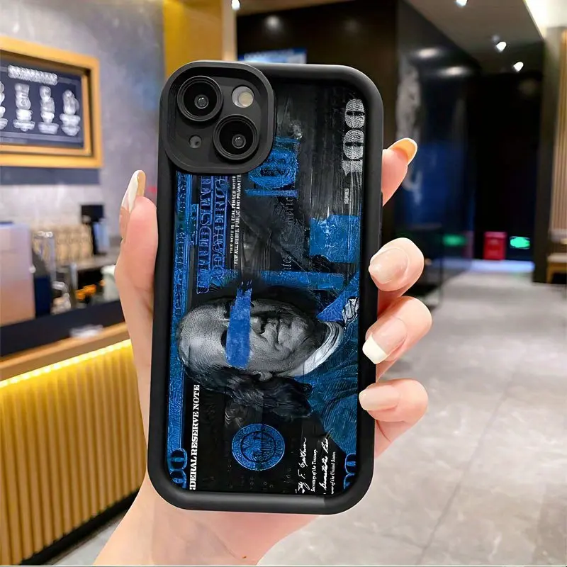 Cartoon Print Flexible Smartphone Case with New Sky Eye Ladder Design - Fun, Simple, Fashionable Protective Cover for Men - Compatible with iPhone 17 Pro Max Plus Air/16/15/14/13/12/11 - Waterproof Protection for Handheld Electronics Accessories