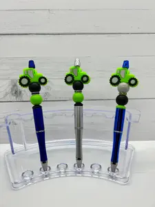 Big Green Tractor - Beaded Ballpoint Pen