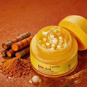 SADOER Kojic Acid Turmeric Collagen Brightening Capsule Cream - Dark Spot Remover, Even Skin Tone Moisturizer, Dermatologist Tested, Cruelty-Free, Paraben-Free
