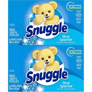 Snuggle Blue Sparkle Fabric Softener Dryer Sheets, 320 ct