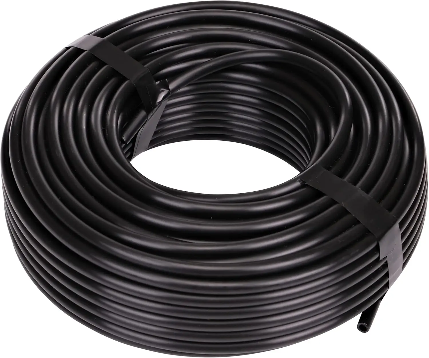 Raindrip 016010T 0.25-Inch UV-Resistant Black Polyethylene Supply Tubing, 1×100 Ft 1/4-Inch Poly Supply Tubing for Drip Irrigation Systems, Gardens, Planters