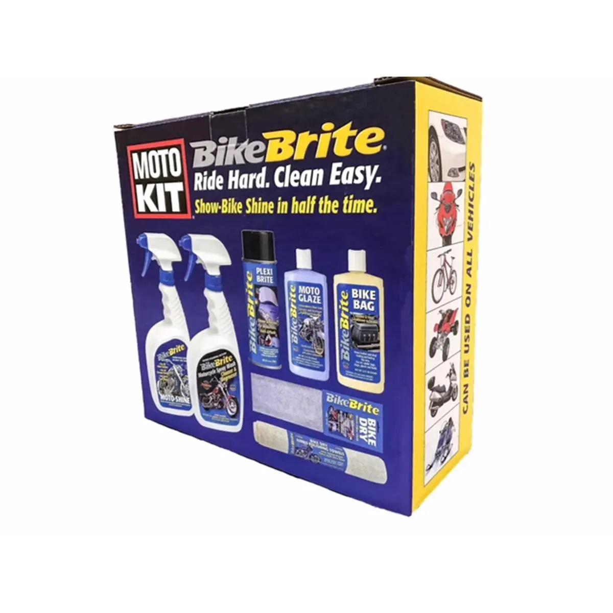 Bike Brite MC10000 Motorcycle & Car Detailing Kit - Vinyl, Leather Conditioner, Shine-Boosting DIY Car Care Supplies, Pack of 7, Ideal Holiday Gifts