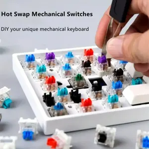 itly Dustproof Hot-Swap Switches for Mechanical Keyboards - 4 Color Options (Red/Blue/Black/Brown), Linear Switches, E-Sports Dedicated Mechanical Keyboard Switches