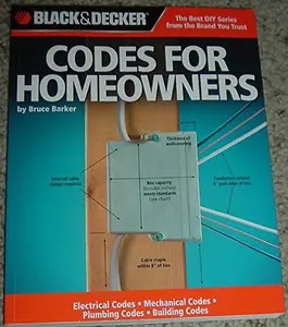 USED Book - HDA Codes for Homeowners: Electrical Codes, Mechanical Codes, Plumbing Codes, Building Codes by Bruce A. Barker (Paperback) - english