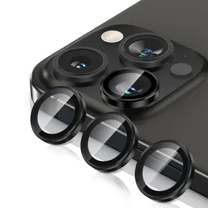 Ultra-Thin iPhone 12 Pro Max Screen Protector, Case-Friendly 9H Tempered Glass Cover with Aluminum Alloy Frame and Camera Lens Protector 3-Pack