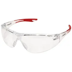 Delta Plus Avion Safety Glasses with Red Temples and Clear Lens