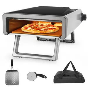 【GARVEE】12" Portable Propane Pizza Oven, Stainless Steel, Outdoor