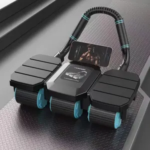 Elbow Support Abdominal Roller, Home Fitness Tool for Abs, Waist & Glute Workout, Indoor Core Training Equipment, Enlarged Anti-Slip Stable Wheel, Soft Non-Slip Hand Grips