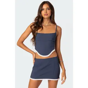 Thora Woven Lace Up Corset