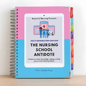 Nursing School Study Guide Book, Next Generation Nursing Edition, NCLEX Prep Notes, Med Surg & Pharmacology Review, Nursing Student Planner Workbook, RN LPN Study Aid
